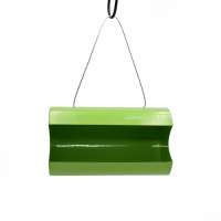 Simple hanging green large capacity iron window bird feeder