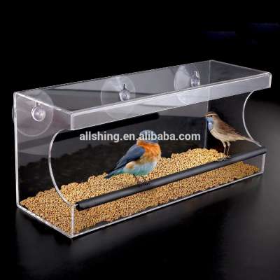 Wholesale Clear Large Acrylic Window Wild bird Feeder With new suction cups