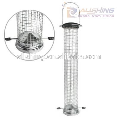 Wholesale New Finch Bird Feeder Anti Squirrel Easy Clean Black Metal Wild Bird Seed Feeder Cage